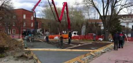 Строительство монумента Аллея героев