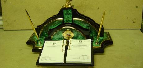 Изготовление настольного прибора из натурального камня